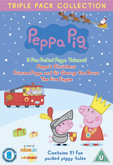 Anglitina pro dti - Peppa Pig - Princess Peppa, Fire Engine and Peppa's Christmas (3x DVD film)