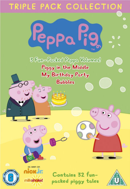 Anglitina pro dti - Peppa Pig - Piggy in the Middle, My Birthday Party, Bubbles (3x DVD film)